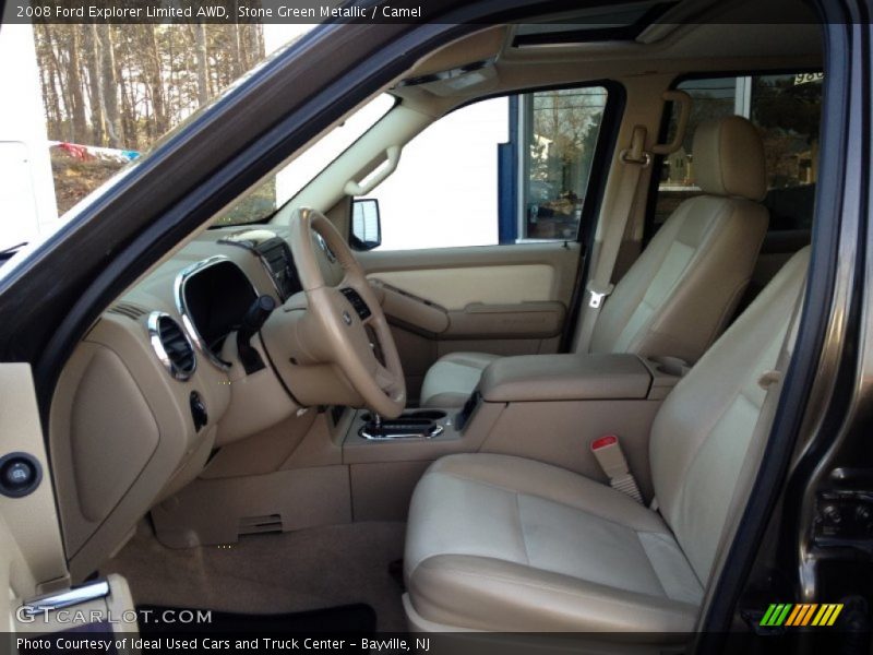 Stone Green Metallic / Camel 2008 Ford Explorer Limited AWD