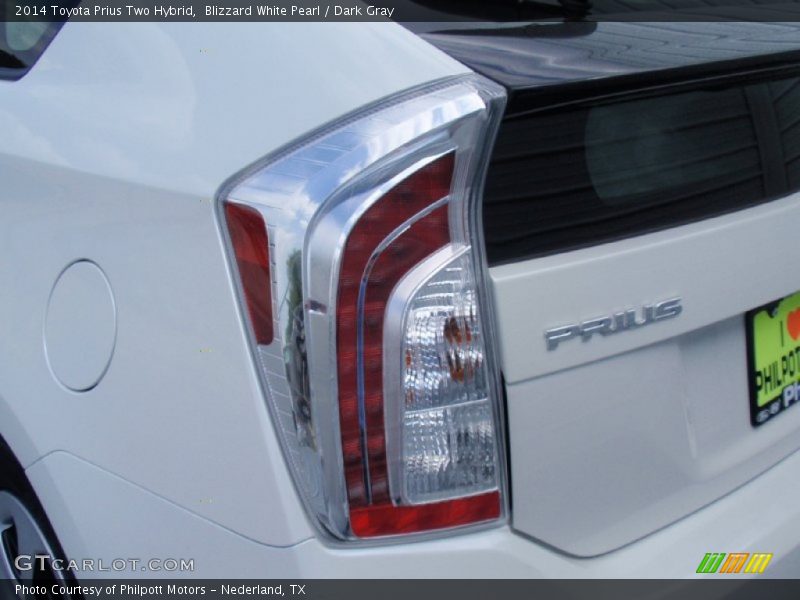 Blizzard White Pearl / Dark Gray 2014 Toyota Prius Two Hybrid