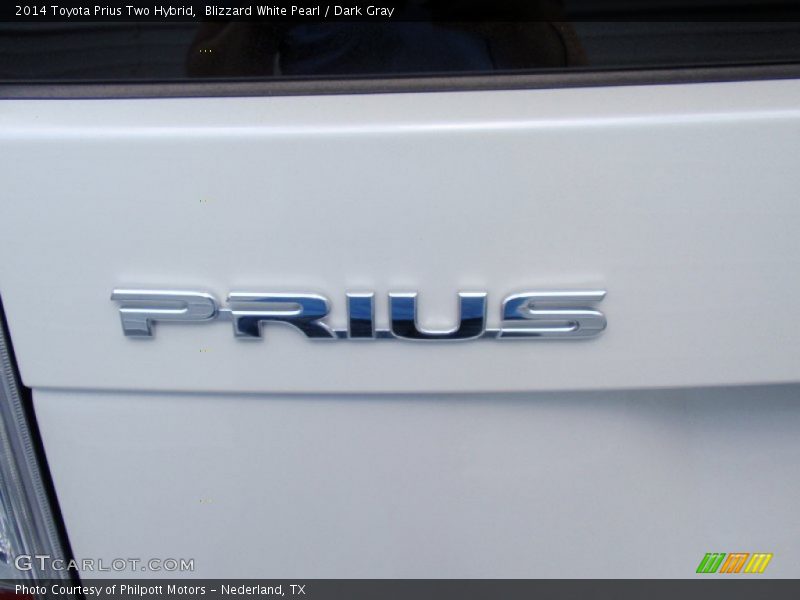 Blizzard White Pearl / Dark Gray 2014 Toyota Prius Two Hybrid