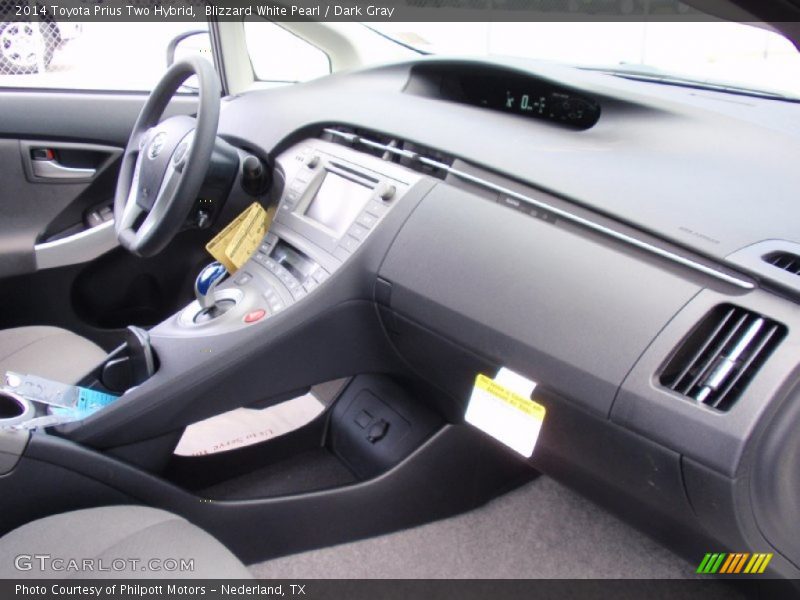Blizzard White Pearl / Dark Gray 2014 Toyota Prius Two Hybrid