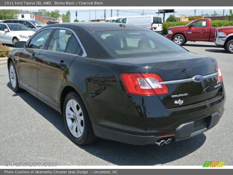 Ebony Black / Charcoal Black 2011 Ford Taurus SEL AWD