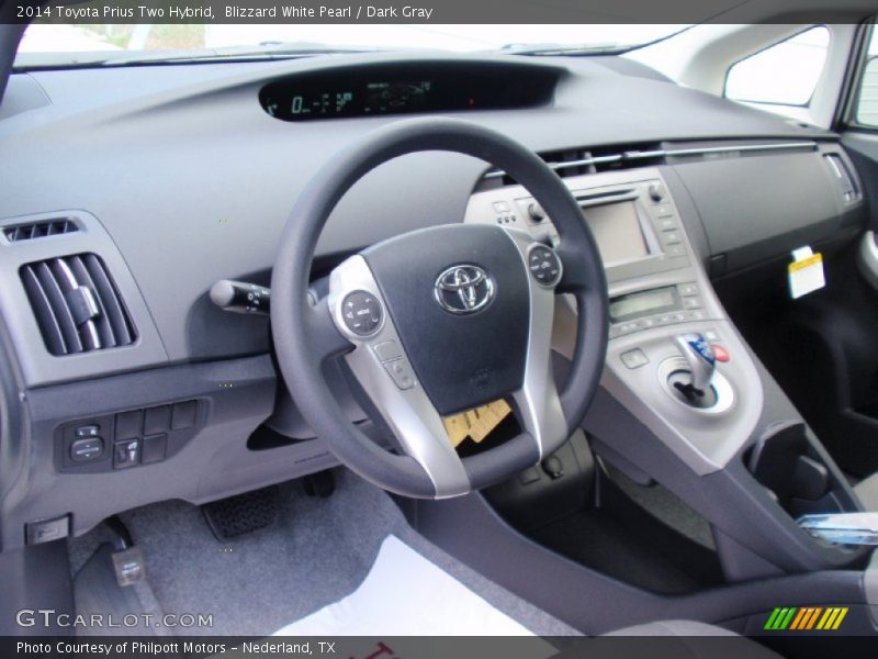 Blizzard White Pearl / Dark Gray 2014 Toyota Prius Two Hybrid