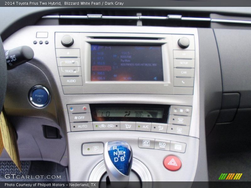 Blizzard White Pearl / Dark Gray 2014 Toyota Prius Two Hybrid
