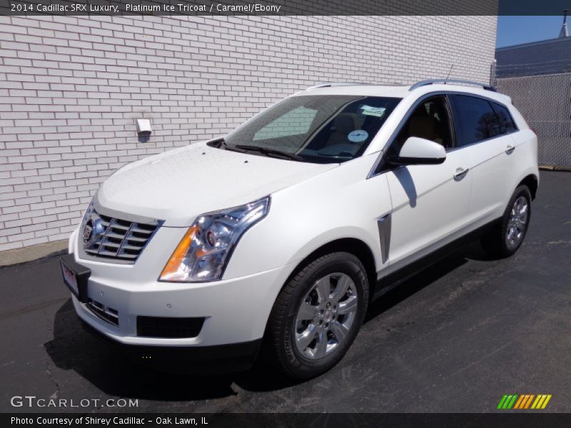 Platinum Ice Tricoat / Caramel/Ebony 2014 Cadillac SRX Luxury