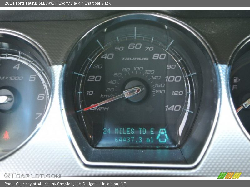 Ebony Black / Charcoal Black 2011 Ford Taurus SEL AWD
