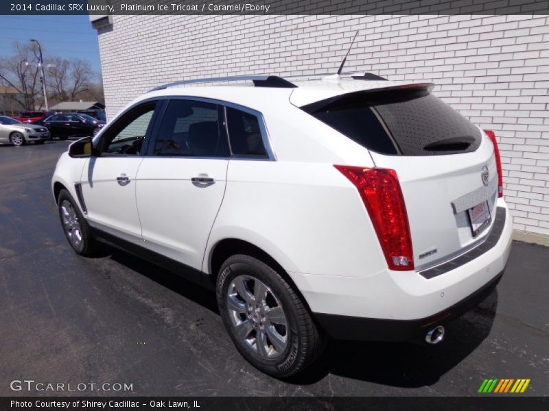Platinum Ice Tricoat / Caramel/Ebony 2014 Cadillac SRX Luxury