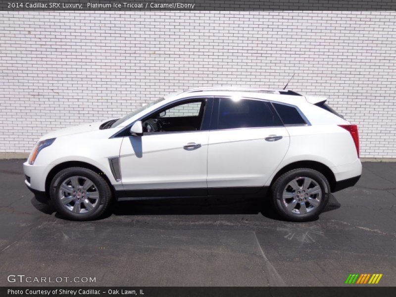 Platinum Ice Tricoat / Caramel/Ebony 2014 Cadillac SRX Luxury