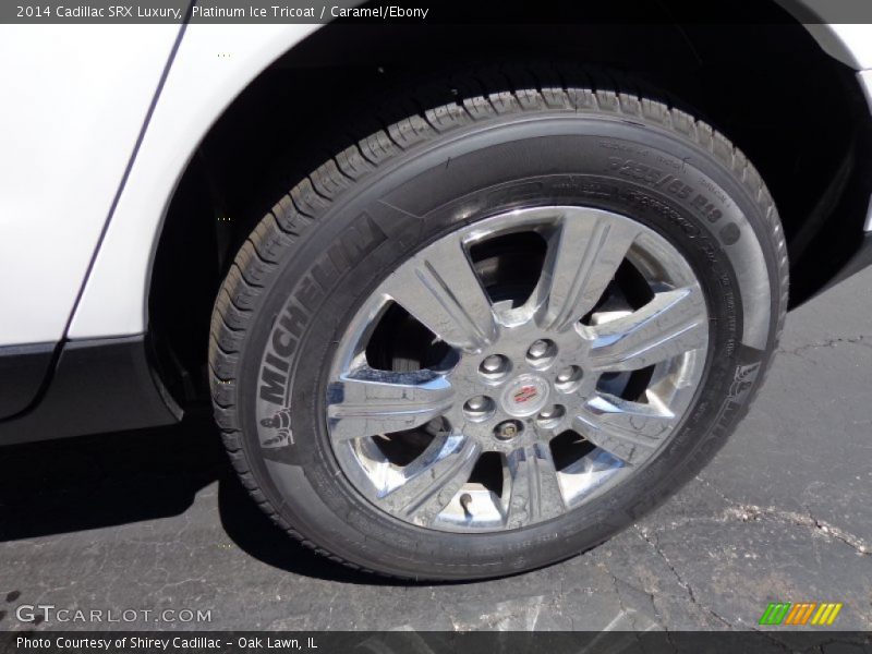Platinum Ice Tricoat / Caramel/Ebony 2014 Cadillac SRX Luxury