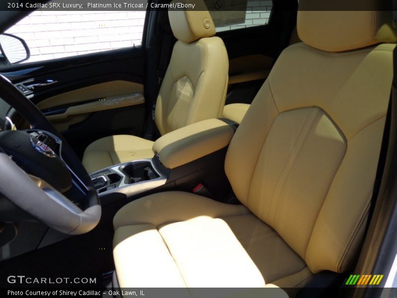 Platinum Ice Tricoat / Caramel/Ebony 2014 Cadillac SRX Luxury