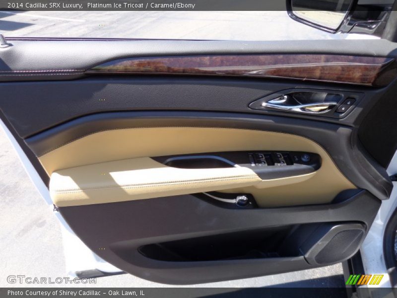Platinum Ice Tricoat / Caramel/Ebony 2014 Cadillac SRX Luxury