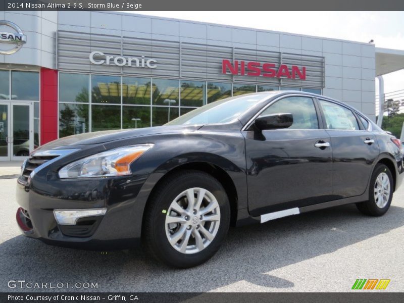 Storm Blue / Beige 2014 Nissan Altima 2.5 S