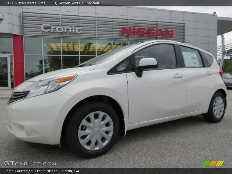 Aspen White / Charcoal 2014 Nissan Versa Note S Plus
