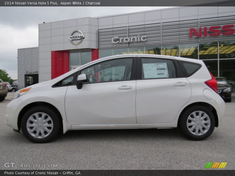 Aspen White / Charcoal 2014 Nissan Versa Note S Plus