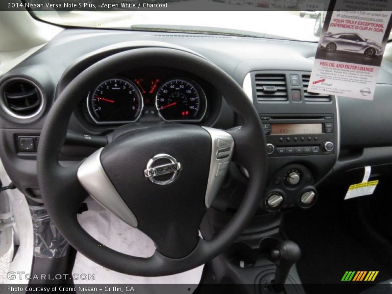 Aspen White / Charcoal 2014 Nissan Versa Note S Plus