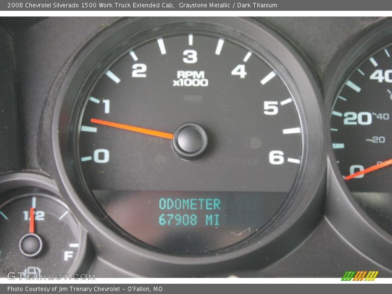 Graystone Metallic / Dark Titanium 2008 Chevrolet Silverado 1500 Work Truck Extended Cab