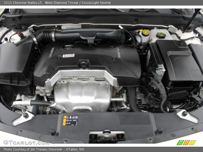 White Diamond Tricoat / Cocoa/Light Neutral 2013 Chevrolet Malibu LT