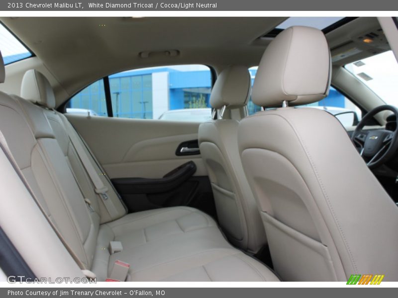 White Diamond Tricoat / Cocoa/Light Neutral 2013 Chevrolet Malibu LT