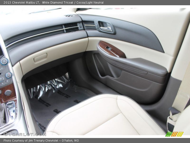 White Diamond Tricoat / Cocoa/Light Neutral 2013 Chevrolet Malibu LT