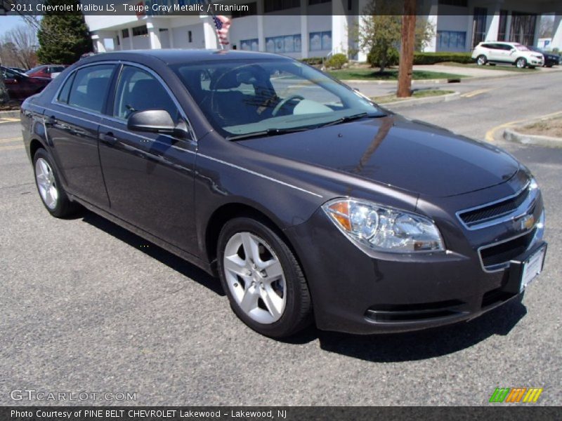 Taupe Gray Metallic / Titanium 2011 Chevrolet Malibu LS