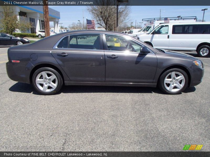 Taupe Gray Metallic / Titanium 2011 Chevrolet Malibu LS