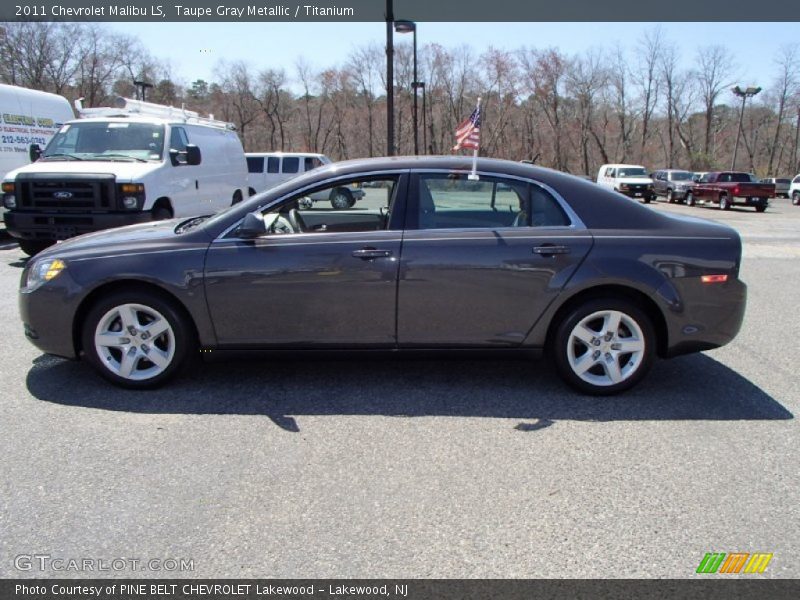 Taupe Gray Metallic / Titanium 2011 Chevrolet Malibu LS