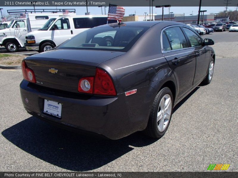 Taupe Gray Metallic / Titanium 2011 Chevrolet Malibu LS