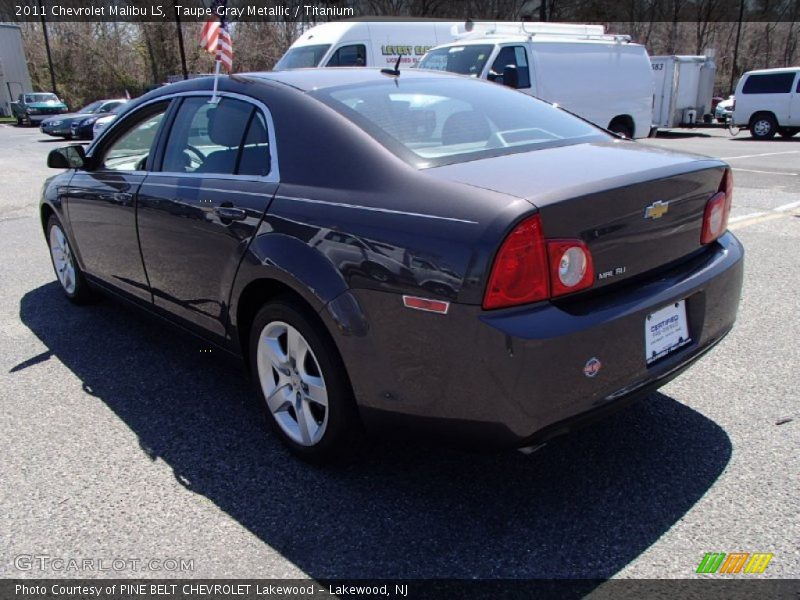 Taupe Gray Metallic / Titanium 2011 Chevrolet Malibu LS