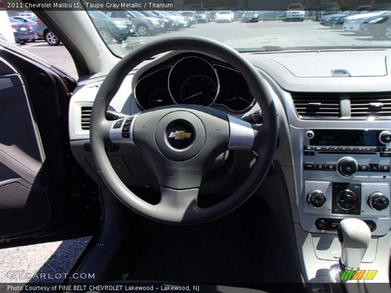 Taupe Gray Metallic / Titanium 2011 Chevrolet Malibu LS