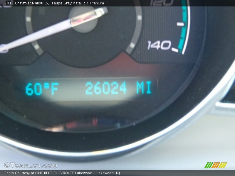 Taupe Gray Metallic / Titanium 2011 Chevrolet Malibu LS