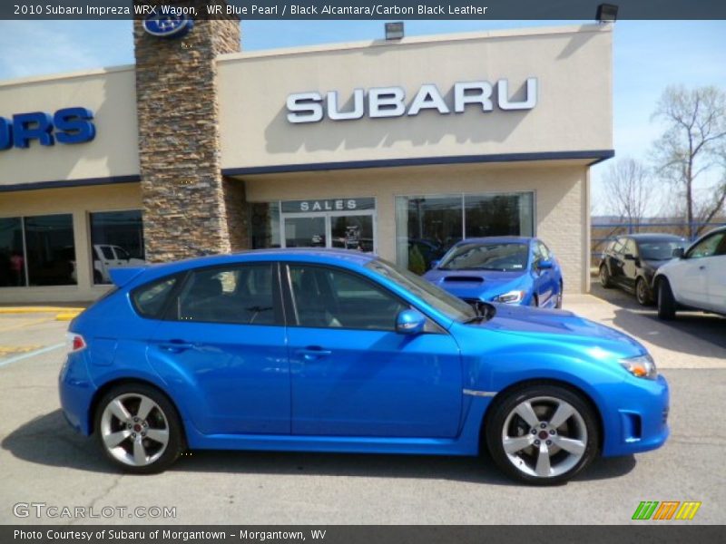 WR Blue Pearl / Black Alcantara/Carbon Black Leather 2010 Subaru Impreza WRX Wagon
