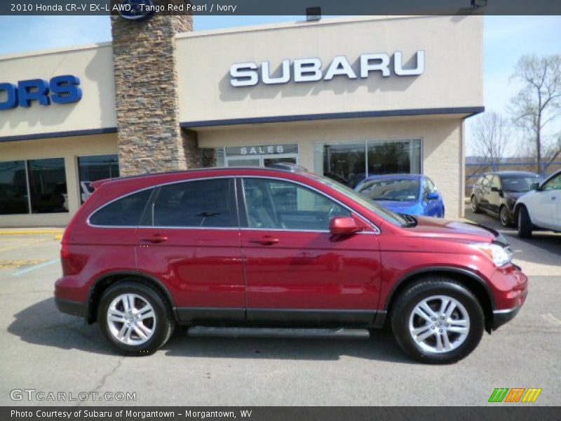 Tango Red Pearl / Ivory 2010 Honda CR-V EX-L AWD