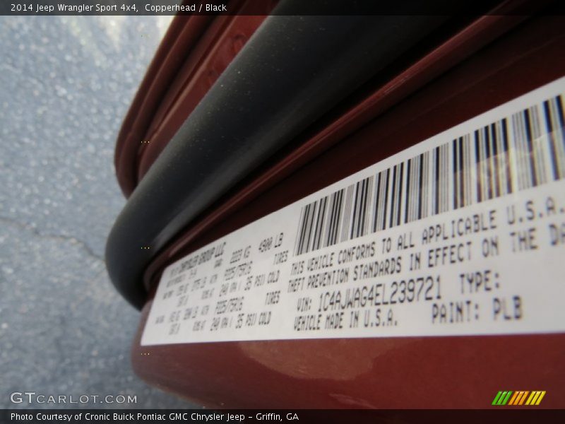 Copperhead / Black 2014 Jeep Wrangler Sport 4x4