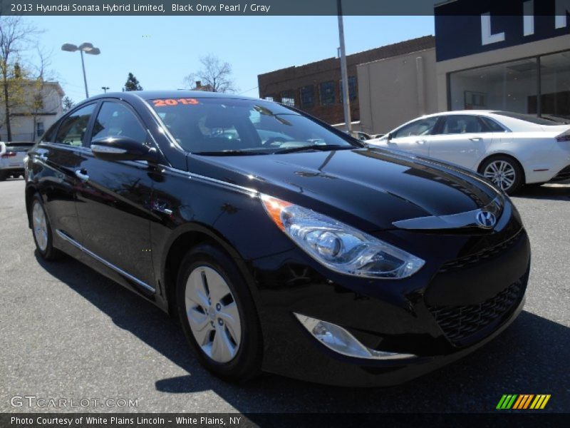 Black Onyx Pearl / Gray 2013 Hyundai Sonata Hybrid Limited