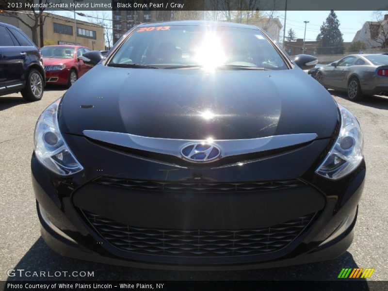 Black Onyx Pearl / Gray 2013 Hyundai Sonata Hybrid Limited