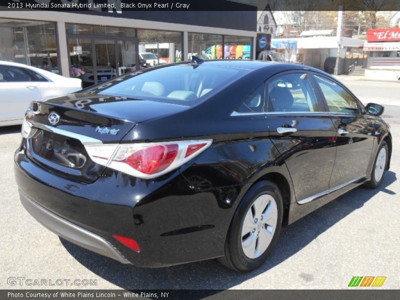 Black Onyx Pearl / Gray 2013 Hyundai Sonata Hybrid Limited