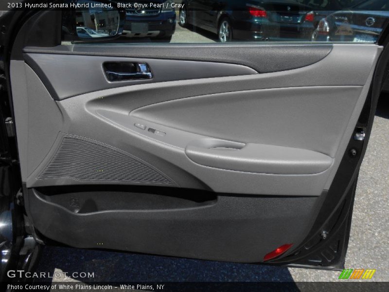 Black Onyx Pearl / Gray 2013 Hyundai Sonata Hybrid Limited
