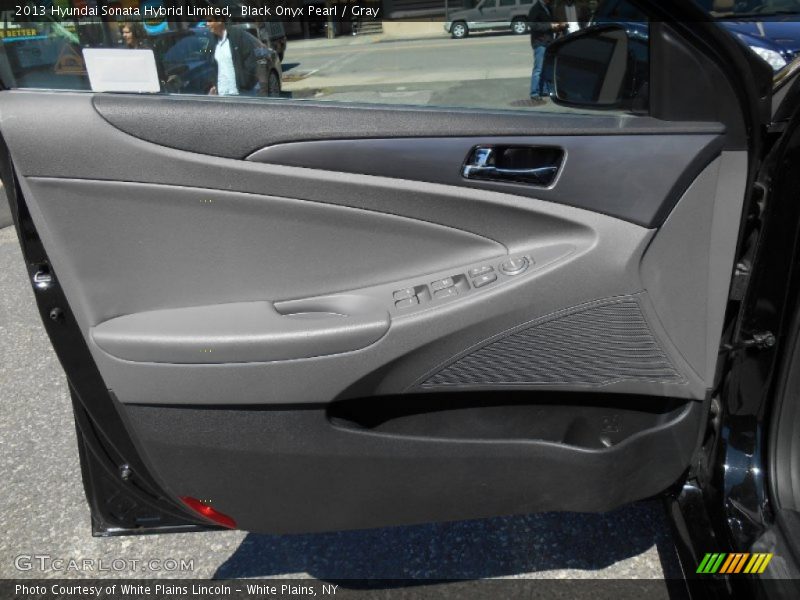 Black Onyx Pearl / Gray 2013 Hyundai Sonata Hybrid Limited