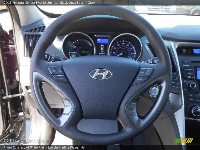 Black Onyx Pearl / Gray 2013 Hyundai Sonata Hybrid Limited