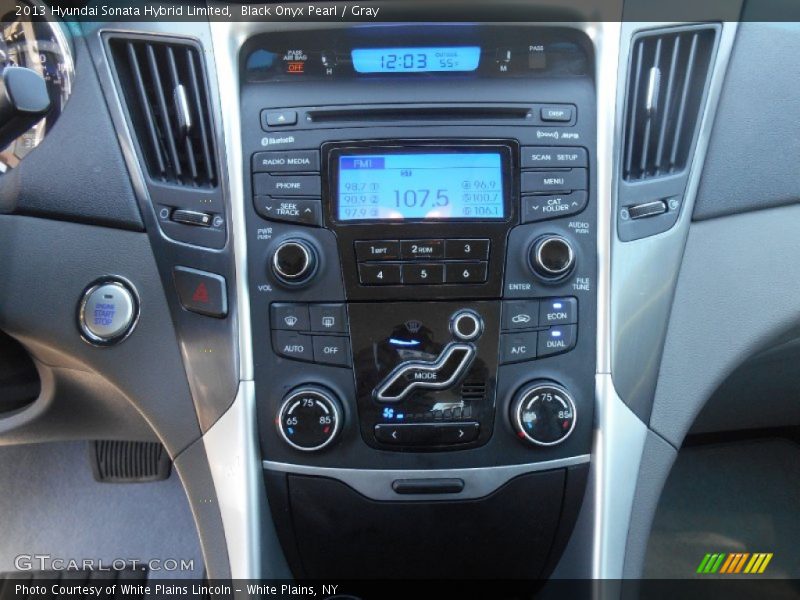 Black Onyx Pearl / Gray 2013 Hyundai Sonata Hybrid Limited