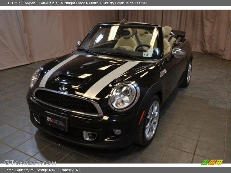 Midnight Black Metallic / Gravity Polar Beige Leather 2011 Mini Cooper S Convertible