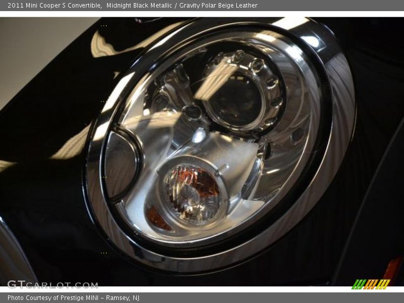 Midnight Black Metallic / Gravity Polar Beige Leather 2011 Mini Cooper S Convertible