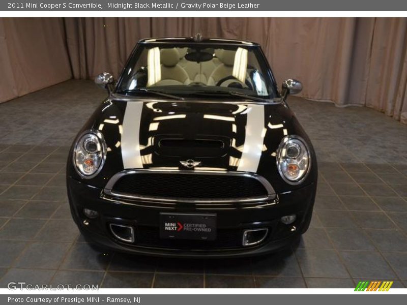 Midnight Black Metallic / Gravity Polar Beige Leather 2011 Mini Cooper S Convertible