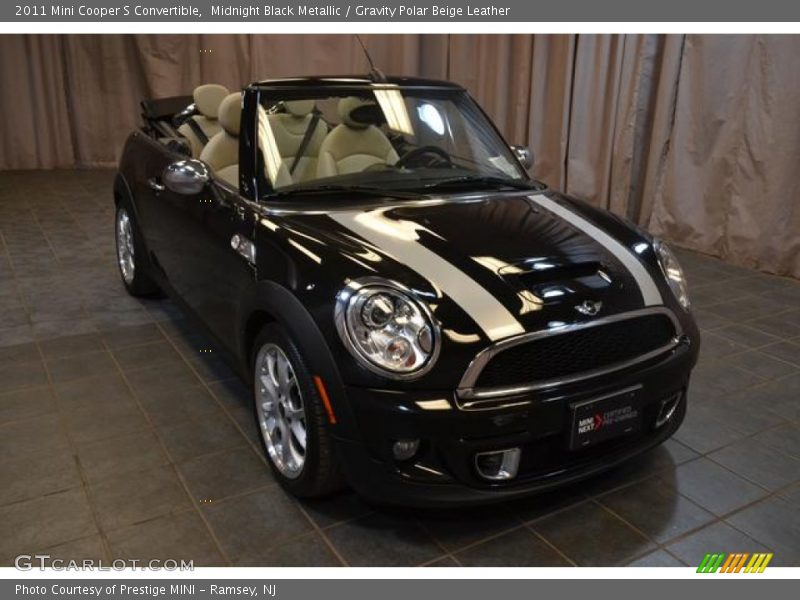 Midnight Black Metallic / Gravity Polar Beige Leather 2011 Mini Cooper S Convertible