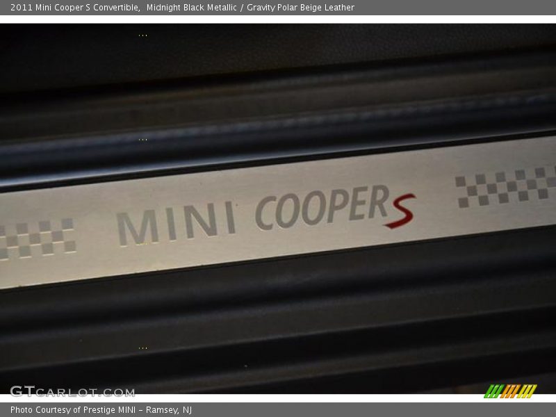 Midnight Black Metallic / Gravity Polar Beige Leather 2011 Mini Cooper S Convertible