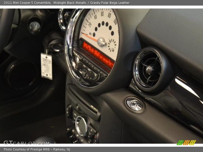 Midnight Black Metallic / Gravity Polar Beige Leather 2011 Mini Cooper S Convertible