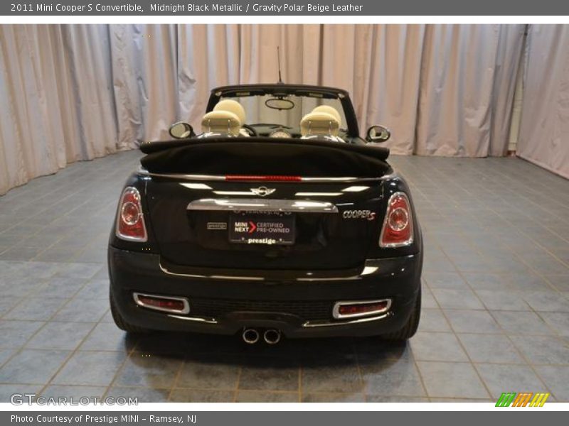 Midnight Black Metallic / Gravity Polar Beige Leather 2011 Mini Cooper S Convertible