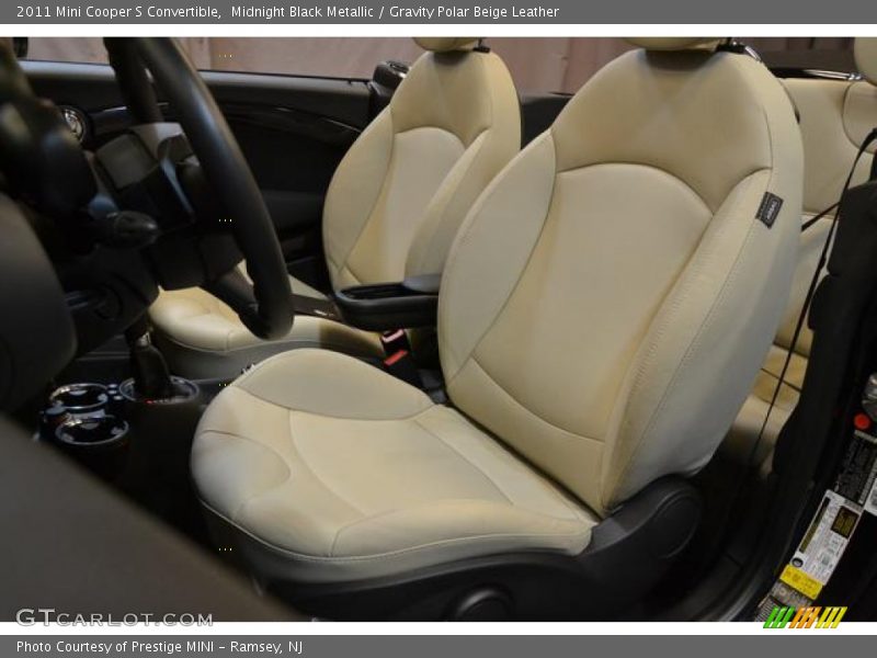 Midnight Black Metallic / Gravity Polar Beige Leather 2011 Mini Cooper S Convertible