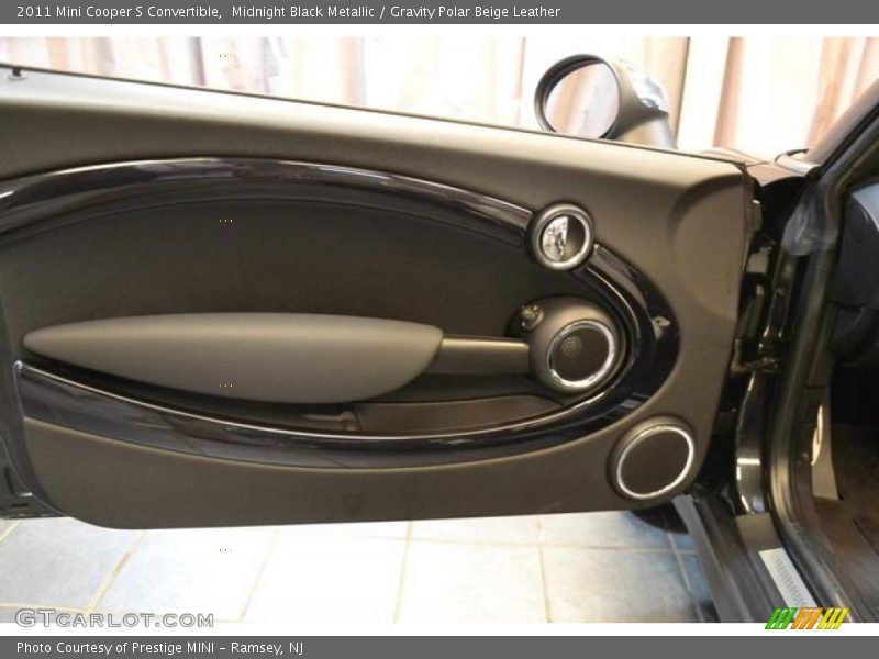 Midnight Black Metallic / Gravity Polar Beige Leather 2011 Mini Cooper S Convertible