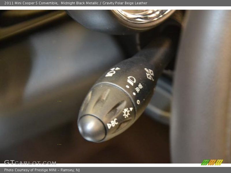 Midnight Black Metallic / Gravity Polar Beige Leather 2011 Mini Cooper S Convertible