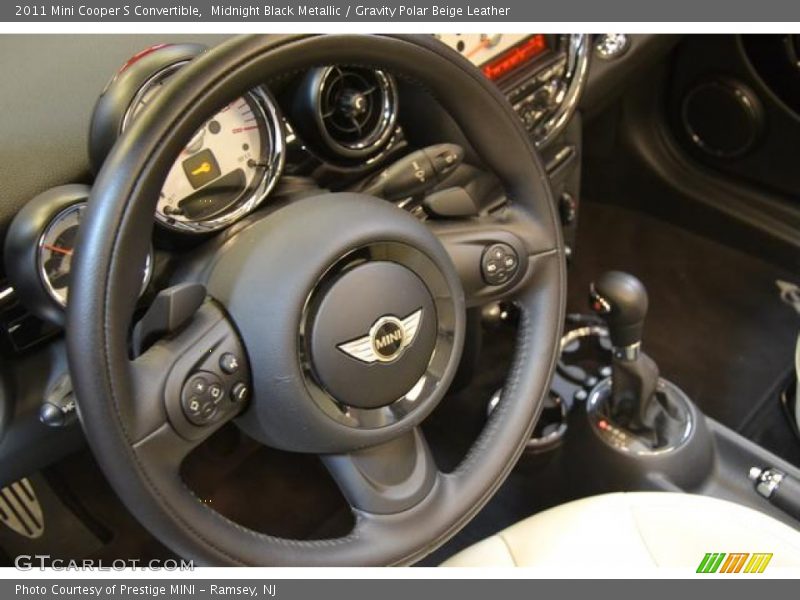 Midnight Black Metallic / Gravity Polar Beige Leather 2011 Mini Cooper S Convertible